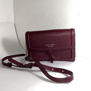 Kate Spade Knotted Pebbled Leather Flap Crossbody